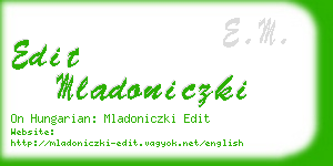 edit mladoniczki business card